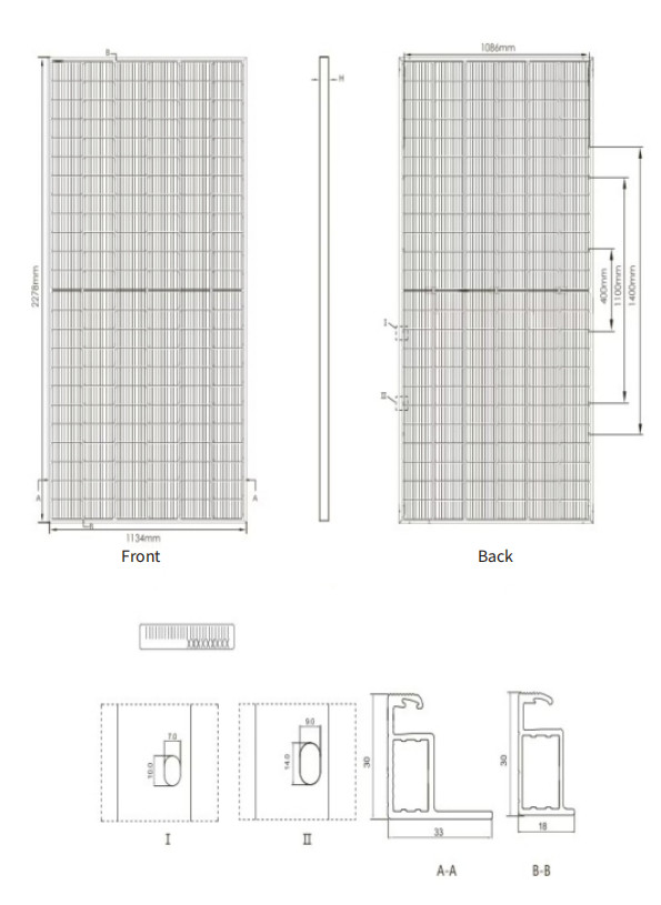 182mm 540-555W solar panel datasheet